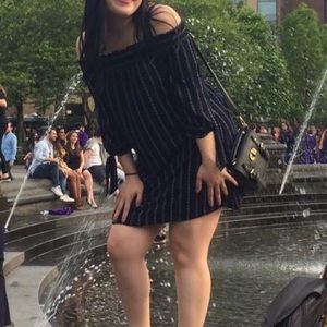 Nordstrom Navy Off The Shoulder Dress